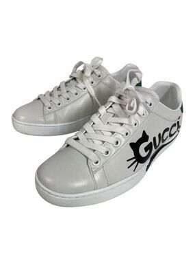 Gucci Sneakers Logo Cat Leather Green